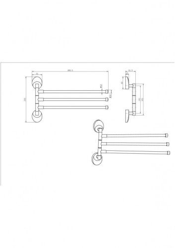 Полотенцедержатель CeramaLux Valencia 73214-3 - фото 2