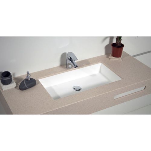 Раковина из искусственного камня MonteBianco Castello Uno 12113 50х40 встраиваемая цвет белый без отверстий под смеситель - фото 3