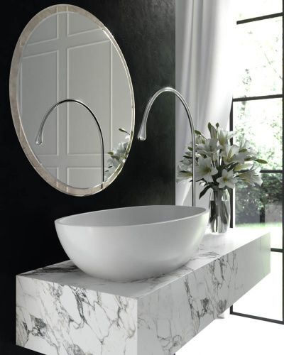 Раковина из искусственного камня Holbi TEFIA 1.02.008.11.2 60х30 накладная цвет белый - фото 3