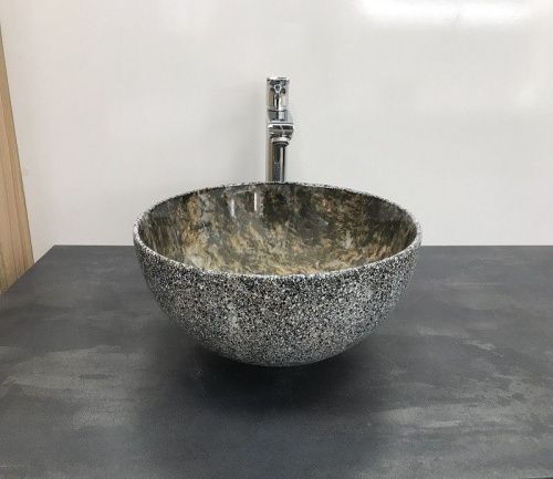 Раковина из сантехнического фаянса CeramaLux 486 30х30 накладная цвет многоцветный без отверстий под смеситель - фото 3