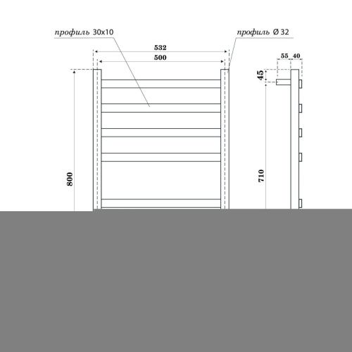 Полотенцесушитель электрический Point Антея PN17858W 55х80 белый - фото 2
