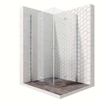 Душевой уголок Ambassador Nord 13011109 100х100 стекло прозрачное профиль хром без поддона