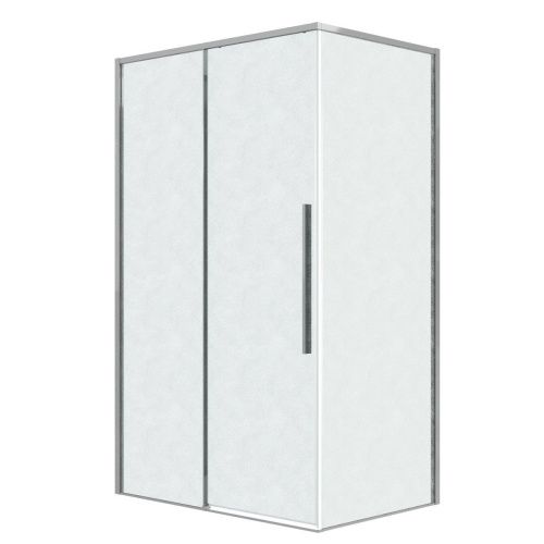 Душевая перегородка Grossman Galaxy 200.K33.01.70.10.02 70х195 стекло текстурное профиль хром - фото 2