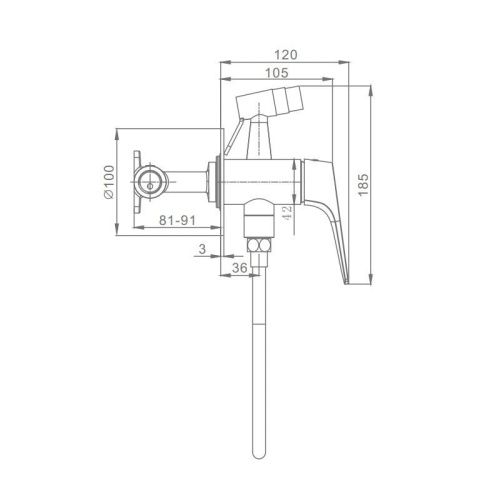 Гигиенический душ со смесителем Raglo R07 R07.52.33 медь - фото 2