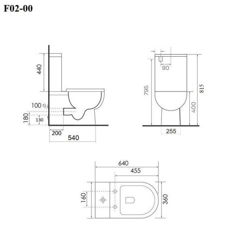 Унитаз напольный с бачком Bond Oval F02-00 белый с сиденьем безободковый душевой смыв - фото 2