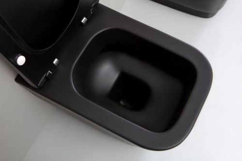 Чаша унитаза подвесная White Ceramic Idea W1000305 цвет черный без сиденья безободковая - фото 3