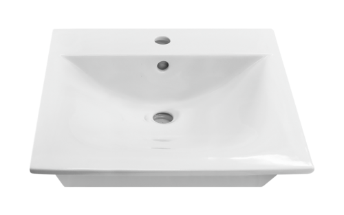 Раковина мебельная из сантехнического фарфора Sanita Luxe Breeze 50 WB.FN/Breeze/50-C/WHT.G/S1 50х50 накладная цвет белый - фото 2