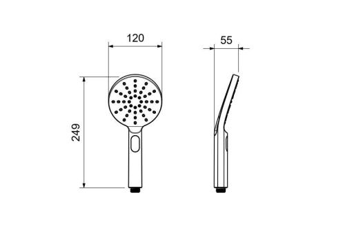 Душевая лейка Aquatek ОБЕРОН AQ2006MB цвет черный - фото 4
