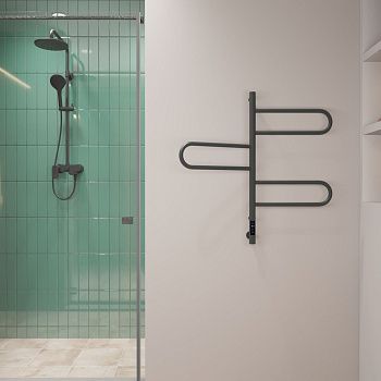 Полотенцесушитель электрический Vincea VTD-1R2CGE 50х80 серый