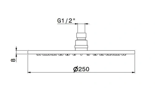 Верхний душ Kerama Marazzi OLE 27747KM.01.093 25х25 черный - фото 2