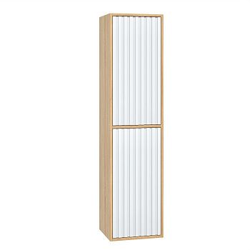 Шкаф-пенал Onika Дайлер 403568 40х140 подвесной цвет белый/коричневый