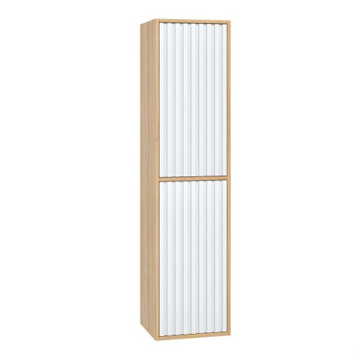 Шкаф-пенал Onika Дайлер 403568 40х140 подвесной цвет белый/коричневый