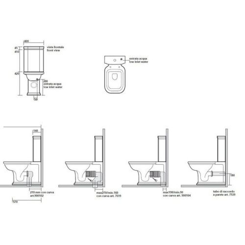 Бачок для унитаза Kerasan Waldorf 417901 - фото 2