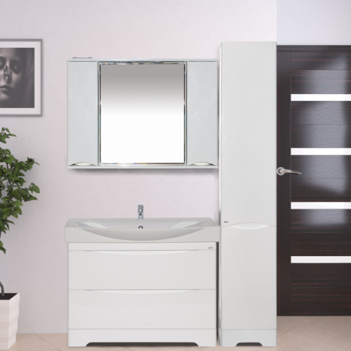 Шкаф-пенал Misty Элвис П-Элв-01035-011Л 40х200 напольный цвет белый - фото 2