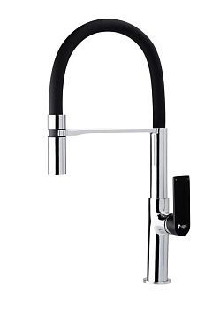 Смеситель для кухни AQG Alpha 05BCA500NG на столешницу черный/хром