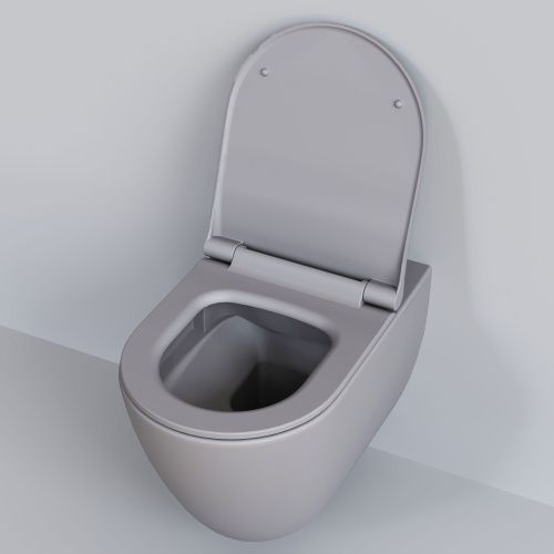 Чаша унитаза подвесная Ambassador Queen 113T20301R цвет серый без сиденья каскадный смыв - фото 5