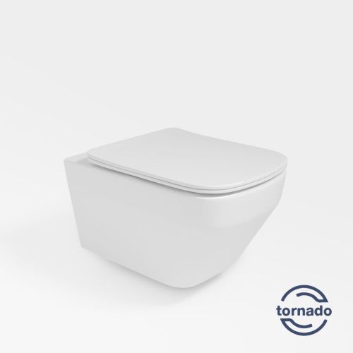 Унитаз подвесной Vincea Edge VT1-38T белый с сиденьем микролифт безободковый смыв торнадо - фото 4