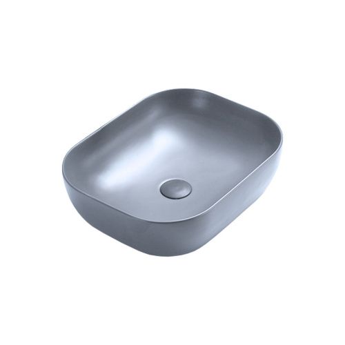 Раковина из сантехнического фарфора Vincea VBS-101MO 50х40 накладная цвет синий без отверстий под смеситель - фото 2