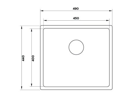 Кухонная мойка Ukinox Techno TEB450.400 -GT10P 40х45 цвет нержавеющая сталь поверхность брашированная