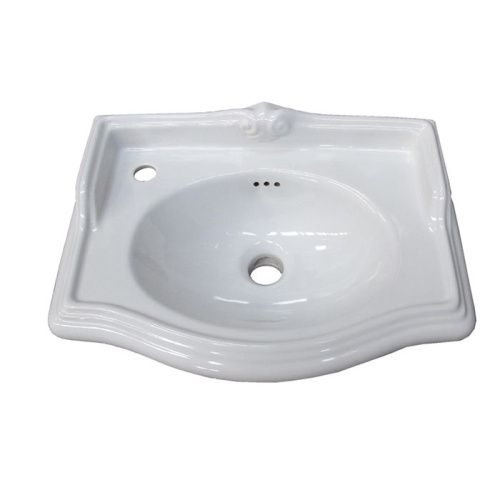 Раковина из сантехнического фаянса Azzurra Jubilaeum JULS0503500MBI/(JUB200/50 bi)*1dx 50х40 подвесная цвет белый