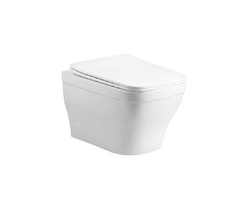 Унитаз подвесной Aquatek АМАДЕО AQ1180-00 белый с сиденьем микролифт безободковый каскадный смыв