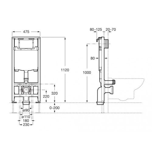 Инсталляция для унитаза Roca  Duplo WC One 890070020 - фото 2