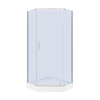 Душевой уголок Parly ZPE911 90х90 стекло тонированное профиль хром с поддоном