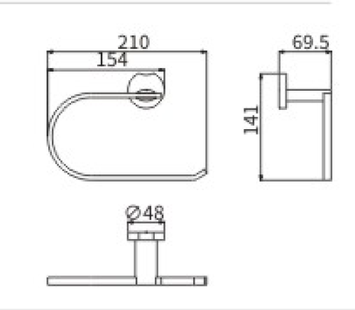 Бумагодержатель CeramaLux Loft 53906 - фото 2