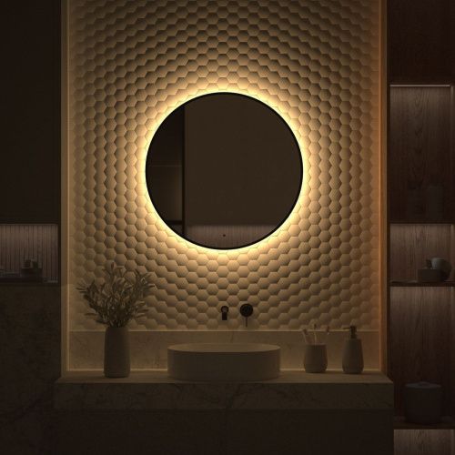 Зеркало с подсветкой Defesto AURA DF 2994R 70х70 подвесное - фото 5