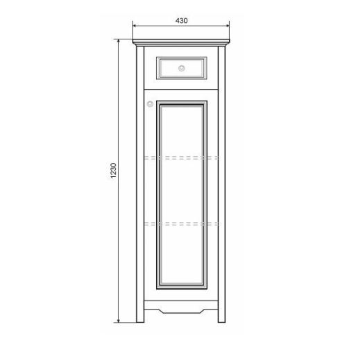 Шкаф-пенал Comforty Тбилиси 00003132633CF 40х120 напольный цвет белый - фото 2