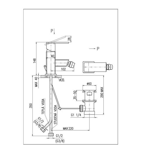 Смеситель RavSlezak Loira LR544.5Z на биде золото - фото 2