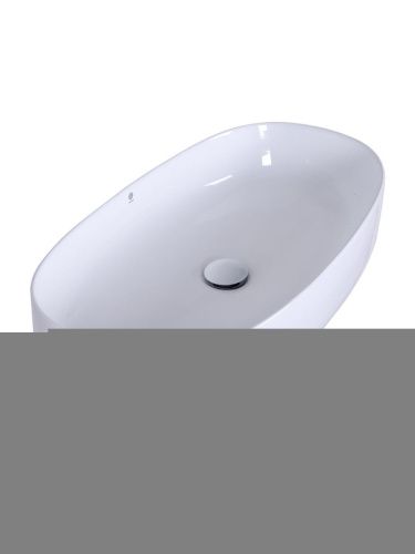 Раковина из сантехнического фарфора Orange B07-675W 70х40 накладная цвет белый - фото 3