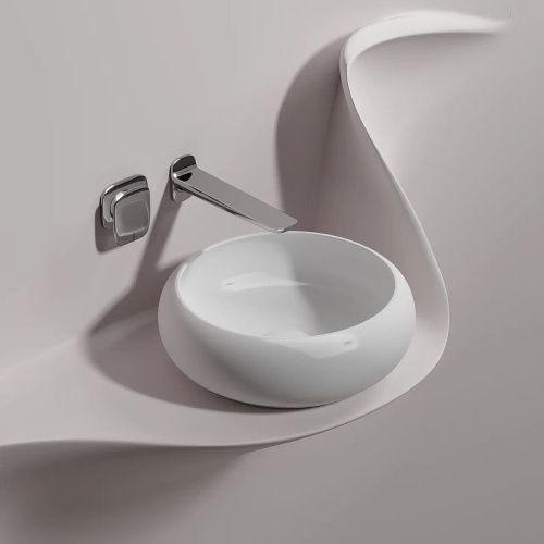 Раковина из сантехнического фарфора Ceramica Nova ELEMENT CN6050MW 40х40 накладная цвет белый без отверстий под смеситель - фото 2