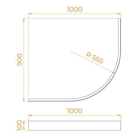 Экран фронтальный для поддона RGW 03231490-41