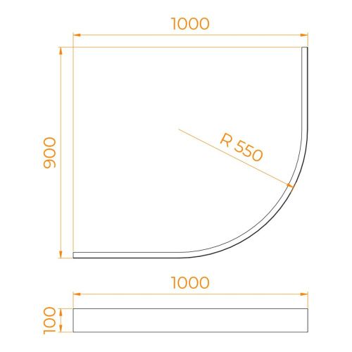 Экран фронтальный для поддона RGW 03231490-41 - фото 2