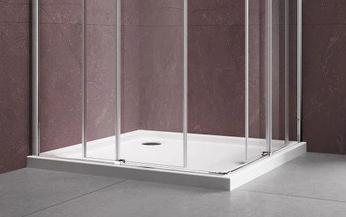 Душевой уголок Vincea Dice VSS-4D100CL 100х100 стекло прозрачное профиль хром без поддона - фото 3