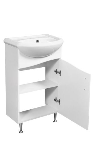 Тумба под раковину Stella Polar Волна SP-00000231 40х30 напольная цвет белый - фото 4