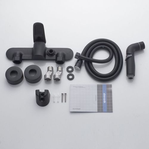 Гигиенический душ со смесителем Shevanik S4705H-1 черный - фото 4