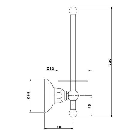 Бумагодержатель Nicolazzi Accessori Classica 1497BZ