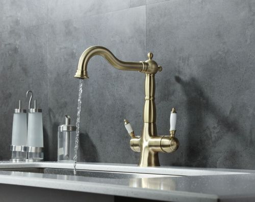 Смеситель для кухни LeMark Villa LM4858B на мойку бронза - фото 2