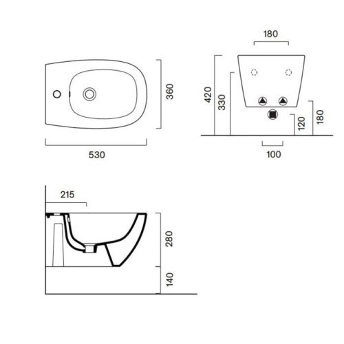 Биде подвесное Catalano Alvea 618531001 цвет белый - фото 2