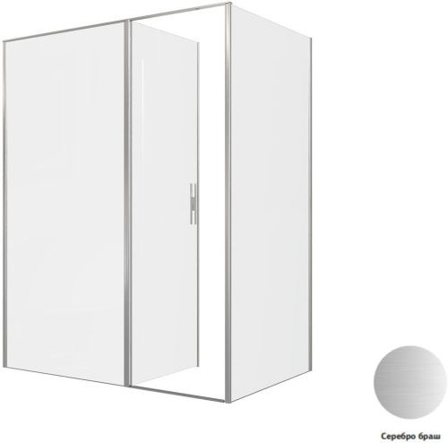 Душевой уголок Allen Brau Priority 3.31038.BA + 3.31047.BA 160х100 стекло прозрачное профиль серебро без поддона - фото 3