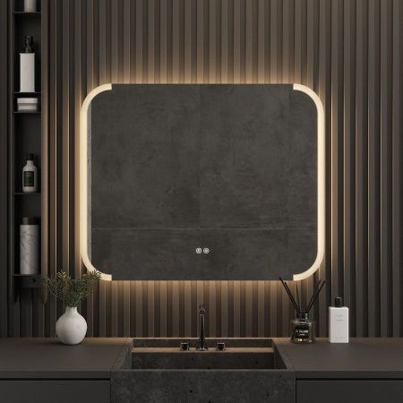 Зеркало с подсветкой и антизапотевателем Maretti Florenza FL148065P14EL 80х70 подвесное