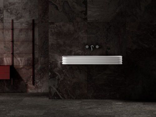 Раковина из искусственного камня Abber STEIN AS2651-1.0 100х50 подвесная цвет белый без отверстий под смеситель - фото 3