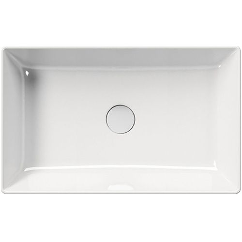 Раковина из сантехнического фаянса GSI Kube X 945311_УЦ/8 60х40 накладная цвет белый - фото 2