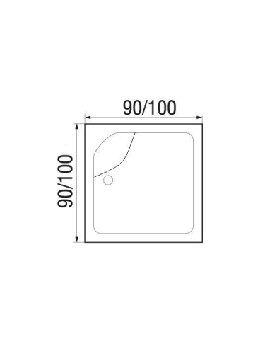 Душевой поддон акриловый Wemor 10000006111 100х100 белый с каркасом - фото 2