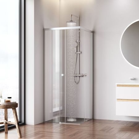 Душевой уголок Am.Pm X-joy W94G-403-8080-МТ1К 80х80 стекло прозрачное профиль хром без поддона