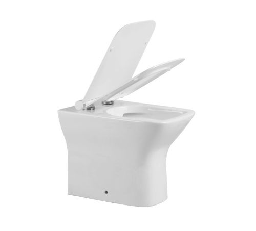 Унитаз приставной Agger AT02200 белый с сиденьем микролифт каскадный смыв - фото 4