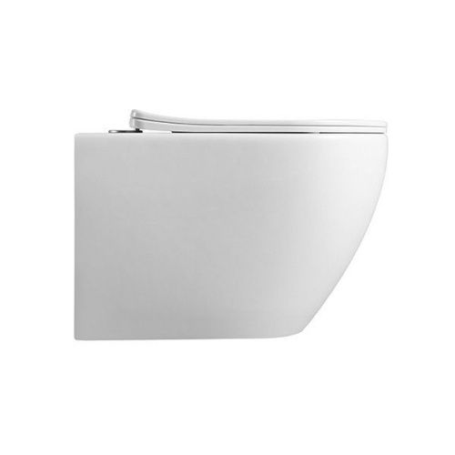 Унитаз подвесной Iberica Blanca Bilbao IB.BLB.231.1B1 белый с сиденьем микролифт безободковый каскадный смыв - фото 2