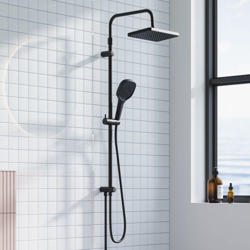 Душевая стойка Damixa Merkur 940000300 настенная цвет черный - фото 3